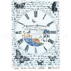 Papier ryżowy  format A4  ( 155) zegar